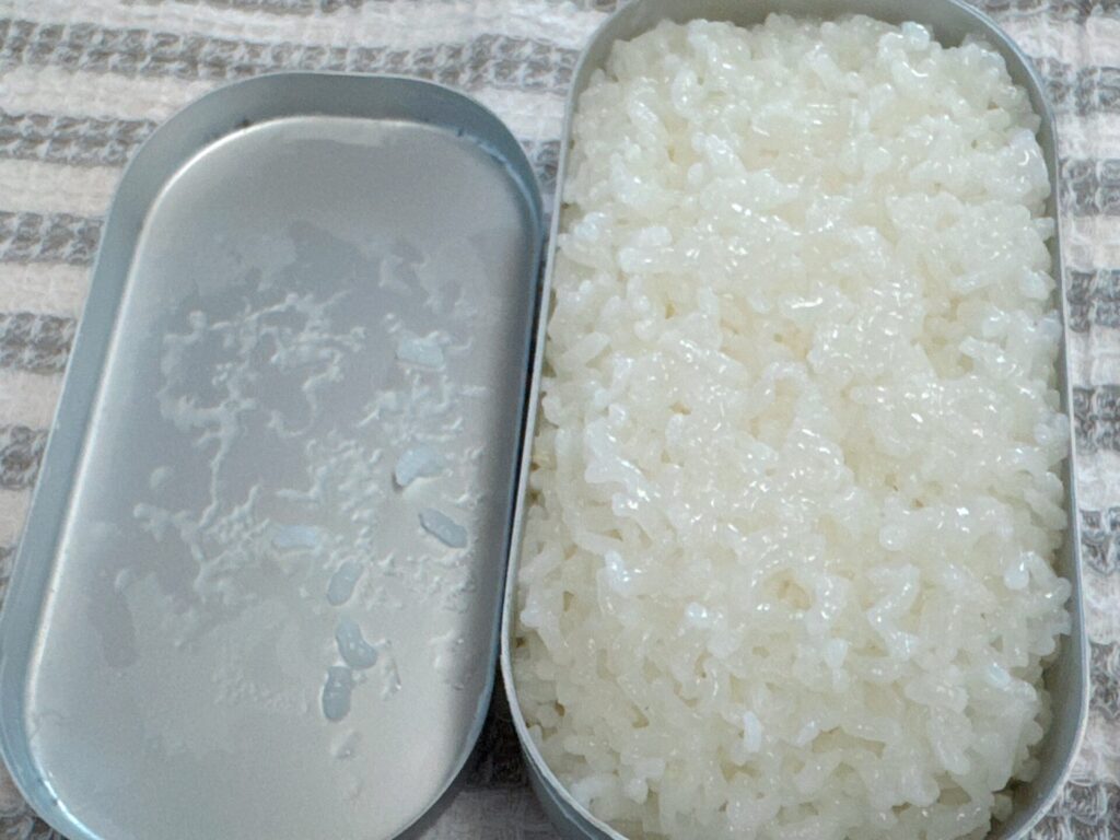 無洗米１合　お水２８０ｃｃ（１合用メスティン使用）